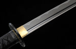 Handmade Katana Sword High Carbon Steel Practice With Black Scabbard
