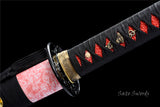 Folded Steel Katana,Hand Polishing Japanese Samurai Katana Pink Scabbard