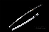 Handmade Samurai Katana,Folded Steel Real Hamons Folded Steel Katana