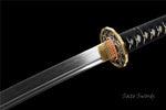Handmade Samurai Katana,Folded Steel Real Hamons Folded Steel Katana
