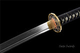 Handmade Samurai Katana,Folded Steel Real Hamons Folded Steel Katana