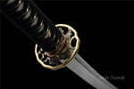 Handmade Samurai Katana,Folded Steel Real Hamons Folded Steel Katana