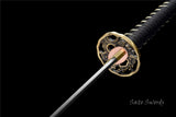 Handmade Samurai Katana,Folded Steel Real Hamons Folded Steel Katana