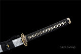 Handmade Samurai Katana,Folded Steel Real Hamons Folded Steel Katana