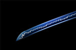 Japanese Katana,Lightning Blade Japanese Samurai Katana Full Tang Blue Scabbard