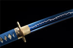 Japanese Katana,Lightning Blade Japanese Samurai Katana Full Tang Blue Scabbard