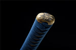 Japanese Katana,Lightning Blade Japanese Samurai Katana Full Tang Blue Scabbard