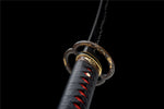 Fully Hand Katana Lightning Hamons Japanese Samurai Katana Black Blade Musashi