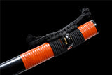 Fully Hand Katana Lightning Hamons Japanese Samurai Katana Black Blade Musashi