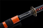 Fully Hand Katana Lightning Hamons Japanese Samurai Katana Black Blade Musashi
