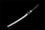 Hand Forged Japanese Samurai Katana,Real Hamon Fully Hand Polishing White