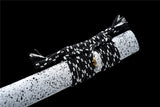 Hand Forged Japanese Samurai Katana,Real Hamon Fully Hand Polishing White