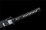 Hand Forged Japanese Samurai Katana,Real Hamon Fully Hand Polishing White