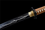Hand Forged Katana Black Japanese Katana Branches Hamons Original Color Scabbard