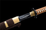Hand Forged Katana Black Japanese Katana Branches Hamons Original Color Scabbard