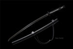 Black Katana,Handmade Japanese Katana With Leather Strap Scabbard