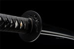 Black Katana,Handmade Japanese Katana With Leather Strap Scabbard